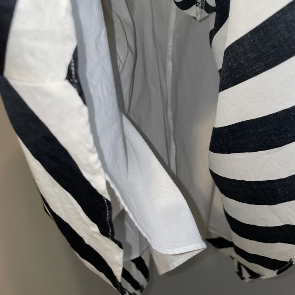 EUC Boden Mara Skater Dress Black & White Striped Size 2P 2 Petite - Picture 4 of 7